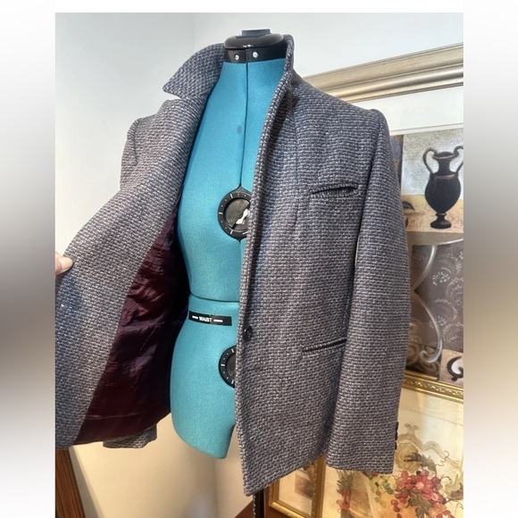M.P.M. Originals Women’s Tweed Wool Lined Pockets Blazer Jacket Size 8 - Picture 6 of 10